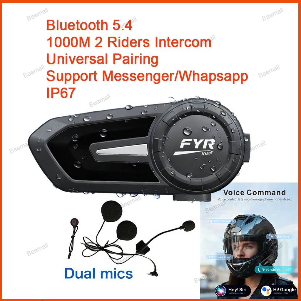Tansi New F2 Motorcycle Intercom Helmet Bluetooth 5.4 Music Sharing ...