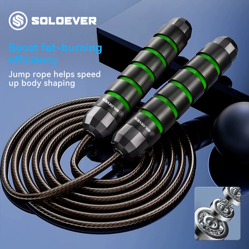 SOLOEVER skipping rope adjustable steel-wire Counter Rapid Speed ...