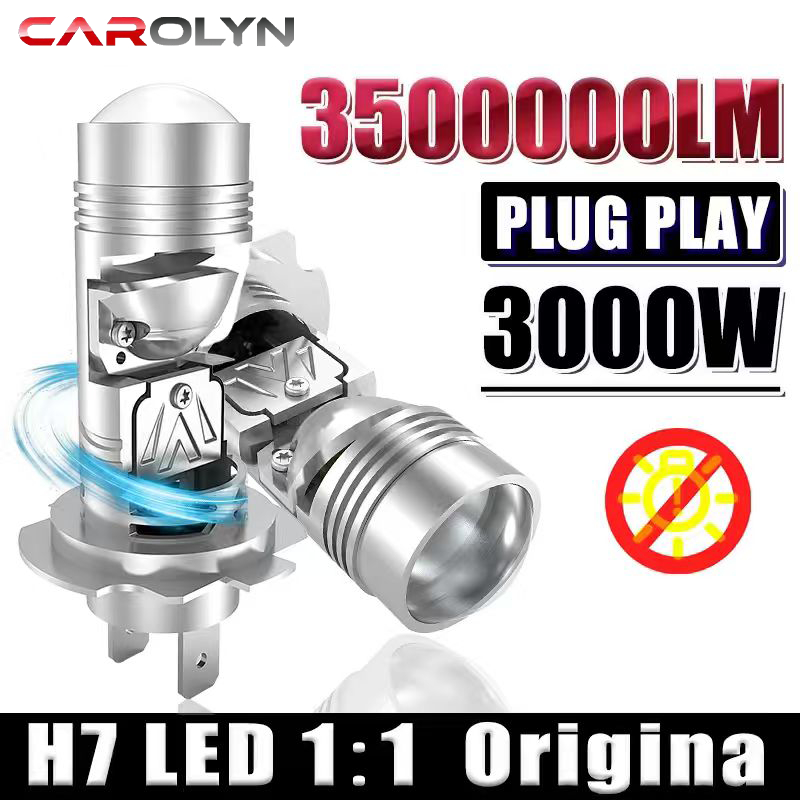 H7 Led Projector Car Headlight Bulbs Lens Canbus High-Power 3000W ...