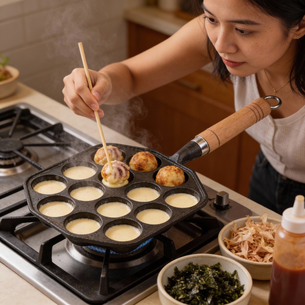 14 Holes Takoyaki Grill Pan Plate Non Stick Octopus Baking Machine Home ...
