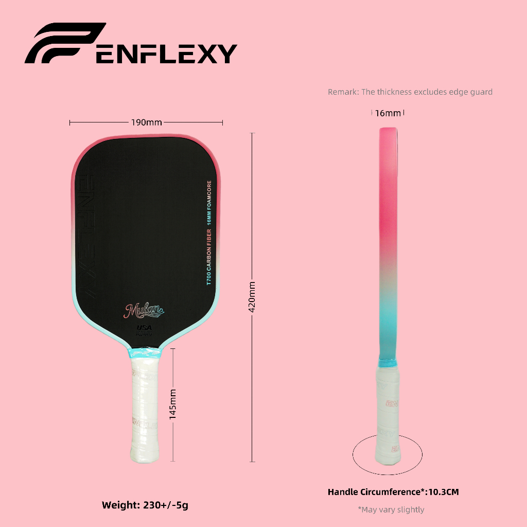 USAPA Certified Enflexy Truefoam Mulan pickleball paddle with Toray ...