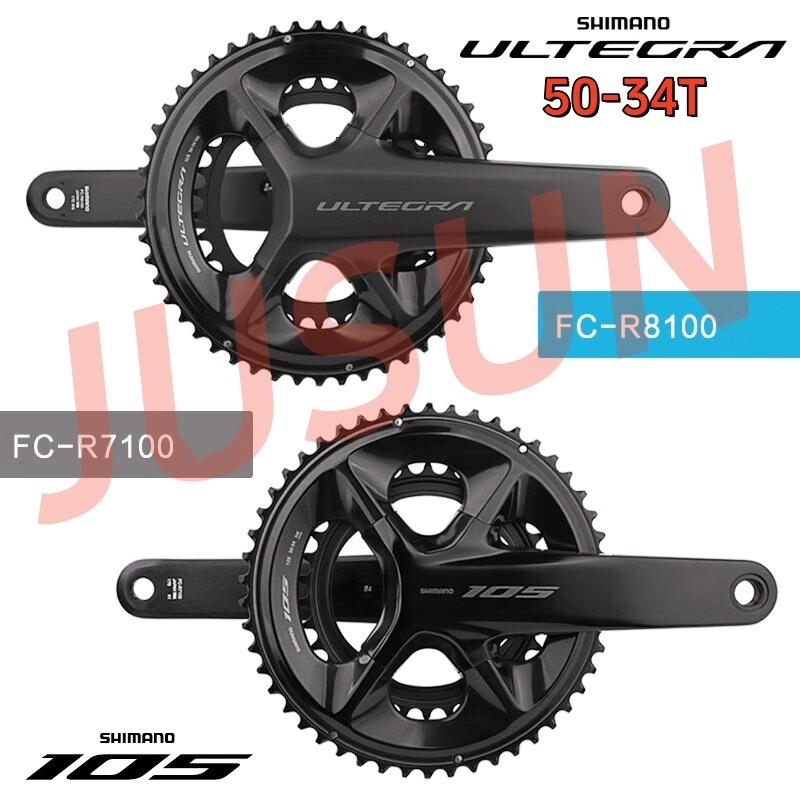 Shimano 105 FC-R7100 Ultegra FC-R8100 2×12 Speed 50-34T Road Bike