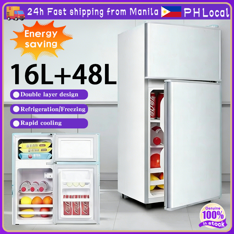 Mini 2 Doors Inverter Fridge Small Two Door Refrigerator 64L Smart ...