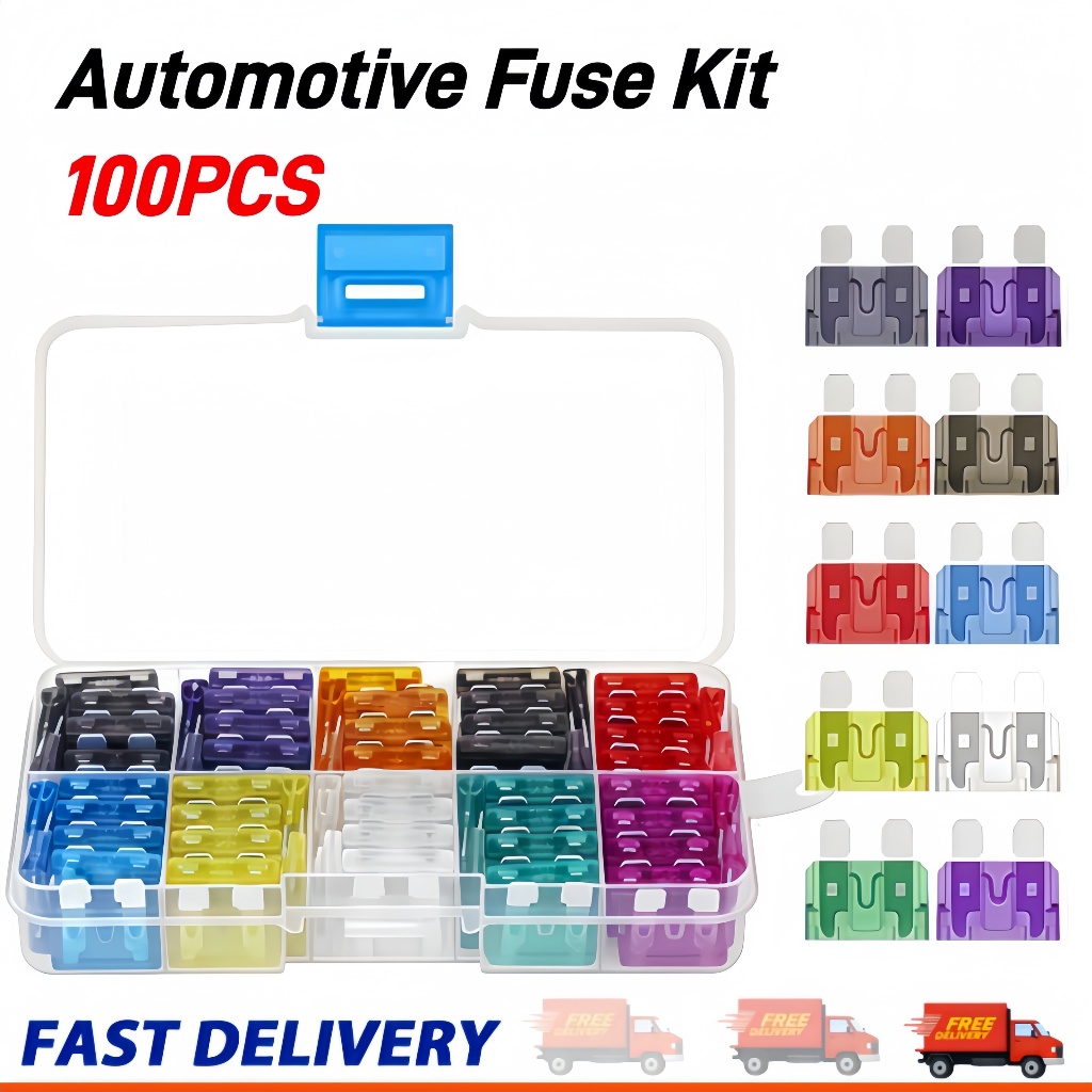 100PCS Small And Standard Insert Car Fuse 2A To 35A For Truck And ...