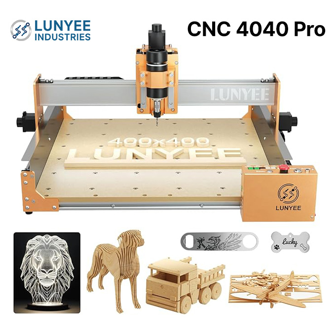 LUNYEE 4040 Pro CNC Router Machine 3-Axis Engraving All-Metal CNC ...
