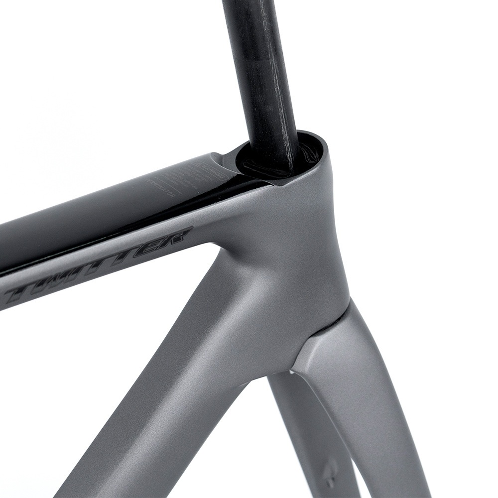 BXT Road Bicycle Frame Gravel Frame Carbon 700C Flat Mount Disc Brake With Carbon Fork And Handlebar Thru Axle 12x142mm - 18 - View #2