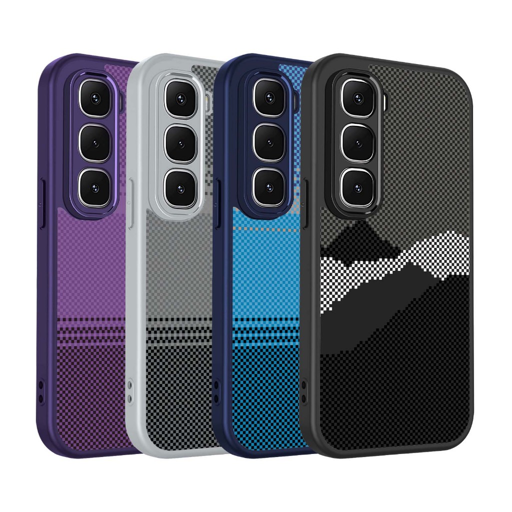 NEW Creative Carbon Fiber Kevlar texture Pattern Phone Case for Infinix ...
