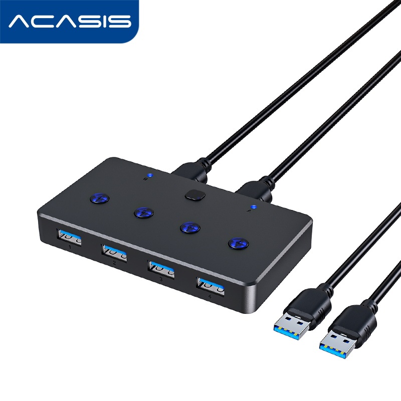 ACASIS USB 3.0 Kvm Switch 2 Computers 4-Port Peripheral Switcher ...