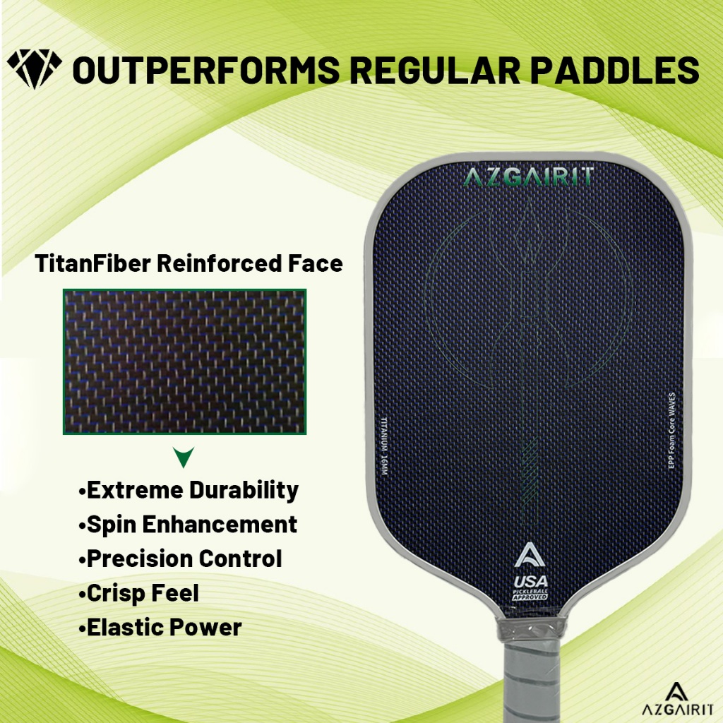 Azgairit Reaver Pickleball Paddle TrueFoam Waves Core | Titanium ...