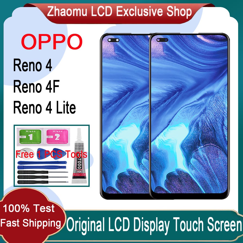 Original AMOLED OPPO Reno 4 4F 4 Lite LCD Display Touch Screen ...