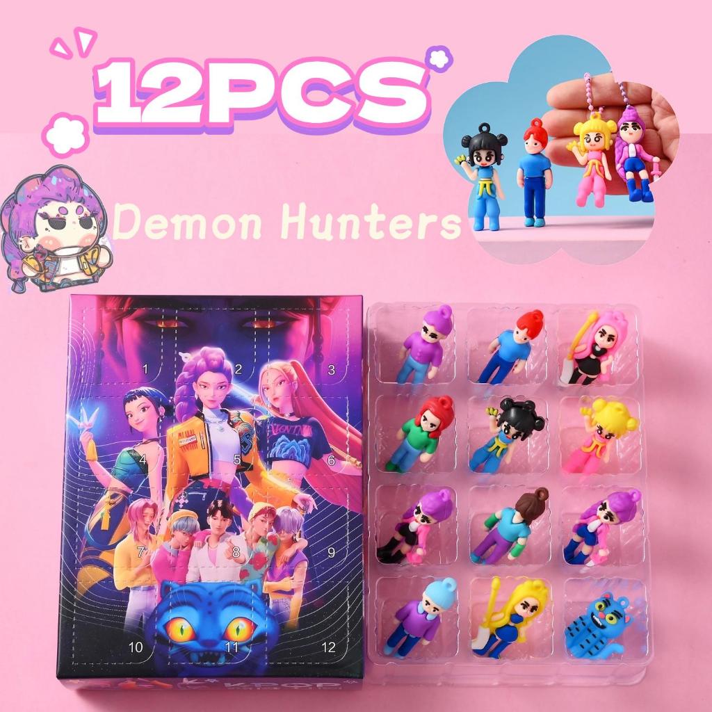 12 kpop demon hunters keychain Blind box huntrix rumi dolls key holder ...