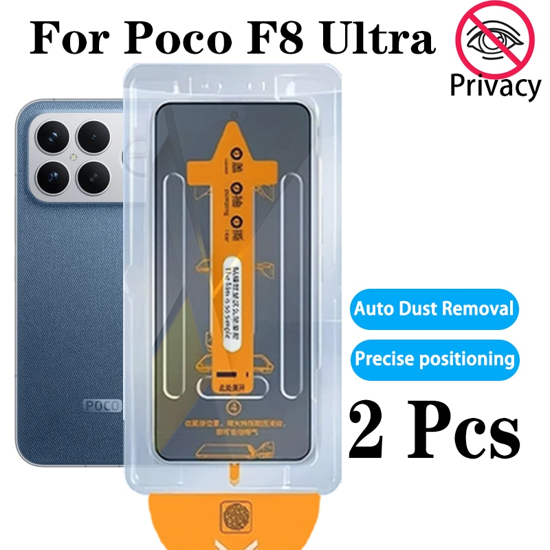 2 Pcs For Poco F8 Ultra Fingerprint Unlock Anti-Spy Privacy Film One ...