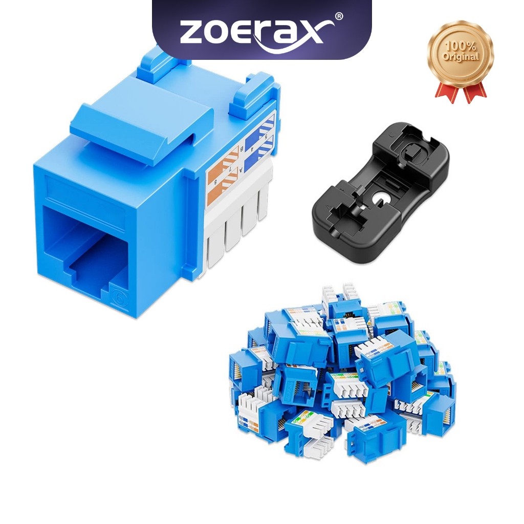 ZoeRax Cat6 Keystone Jack RJ45 Keystone Jack and Keystone Punch-Down ...