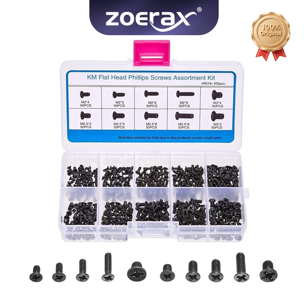 ZoeRax 500pcs M2 M2.5 M3 Laptop Notebook Computer Replacement Screws ...