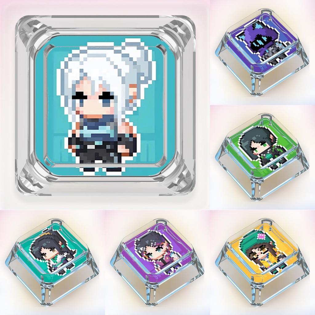 VALORANT Pixel Art Keycaps Cute Cartoon Custom Keycaps Mechanical ...