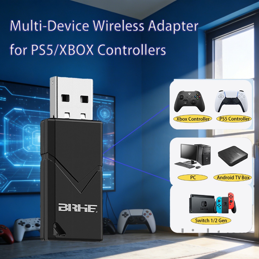 Multi-Platform Wireless Bluetooth Adapter for Switch, PS5, PS4, PC ...