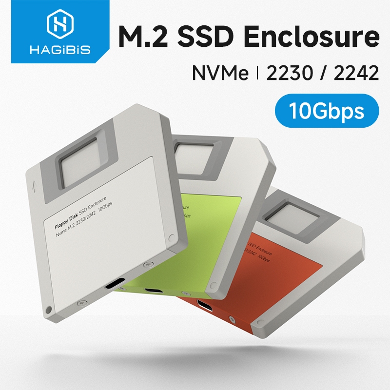 Hagibis M.2 2230 NVMe SSD Enclosure USB 3.2 Gen2 10Gbps Retro Floppy ...