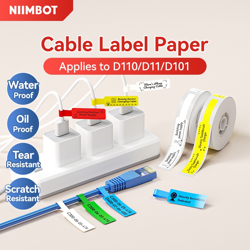 Niimbot Cable Label D11/D110/D101 Paper Data Line Identification Fiber ...