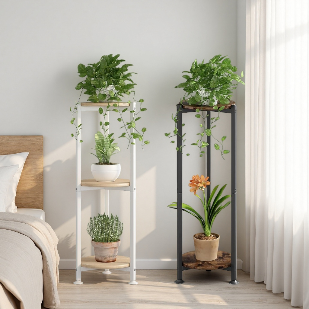 Flower Rack Plant Stand 2 Layer Metal Flower Pot Stand Plant Rack ...