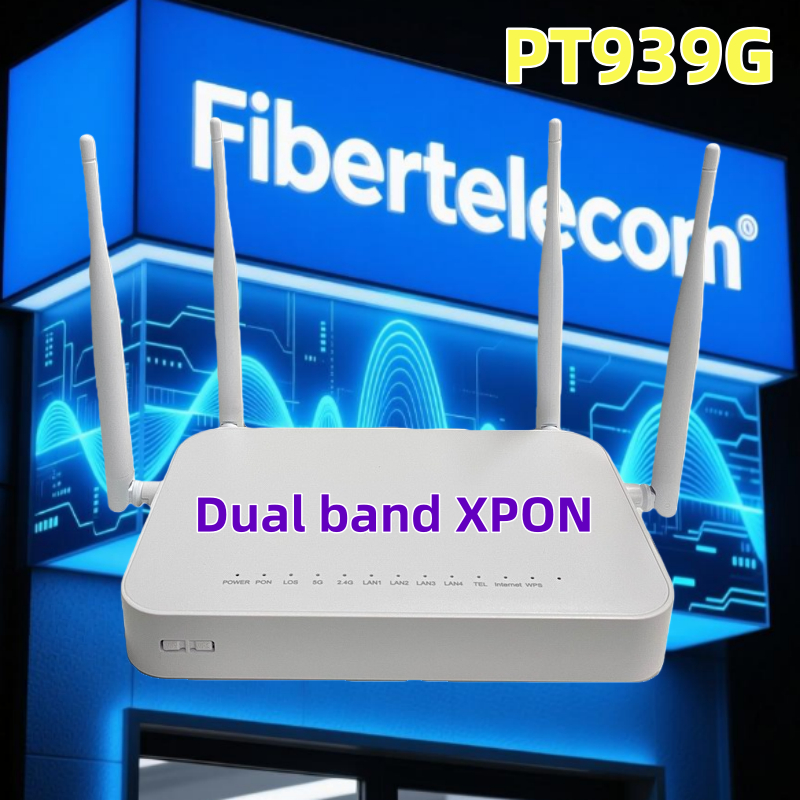New PT939G Optical Fiber Router XPON ONU 1GE+3FE 2USB TEL WIFI 2.4G&5G ...