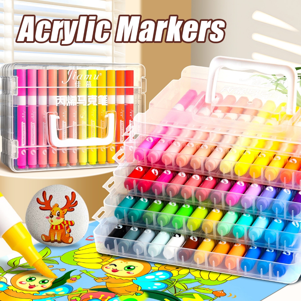 Acrylic marker Pen Coloring Set Painting Color Pen Set Colored ...