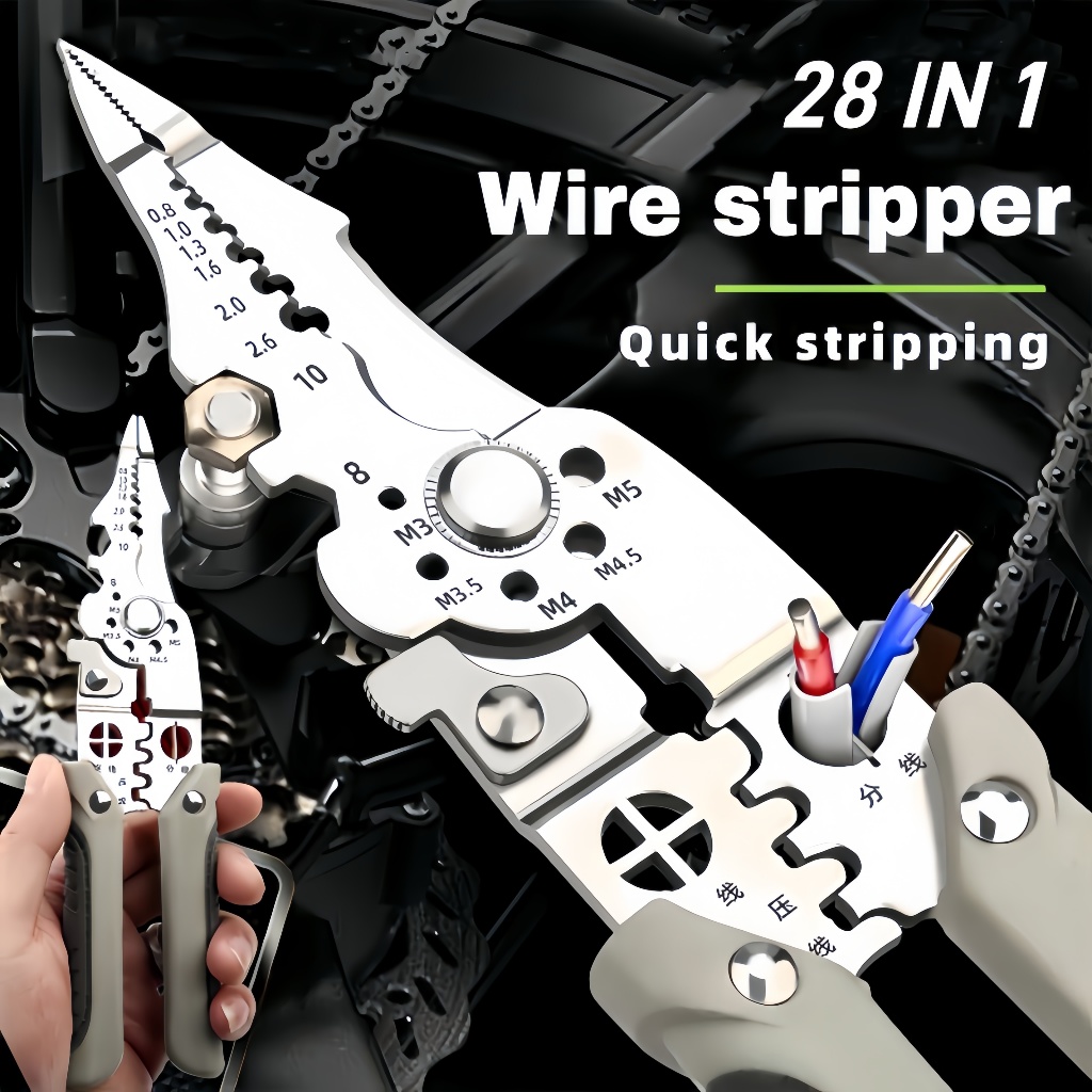 Professional Wire Stripper crimping Tool Wire Cutter Multi-Function ...