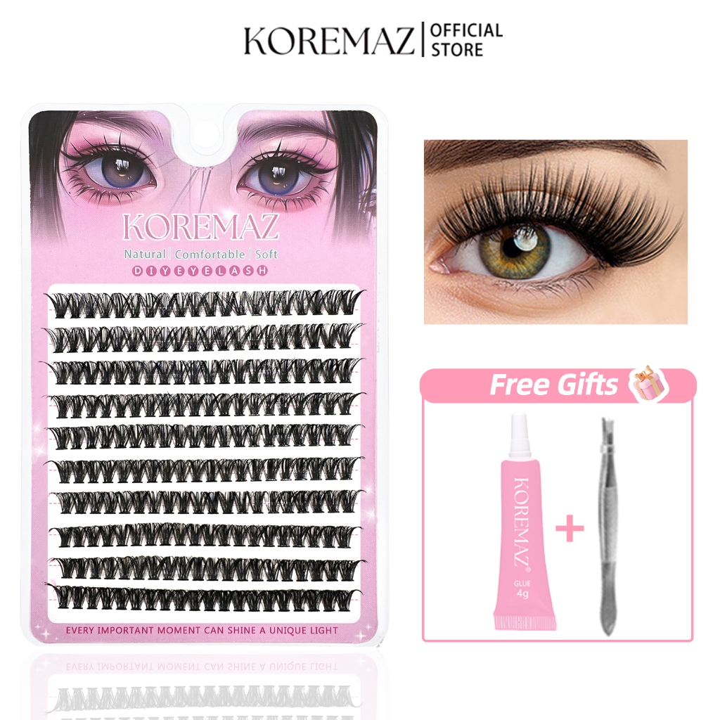KOREMAZ 50D 60D 80D 100D Hot Melt Hair Grafting False Eyelashes C/D ...