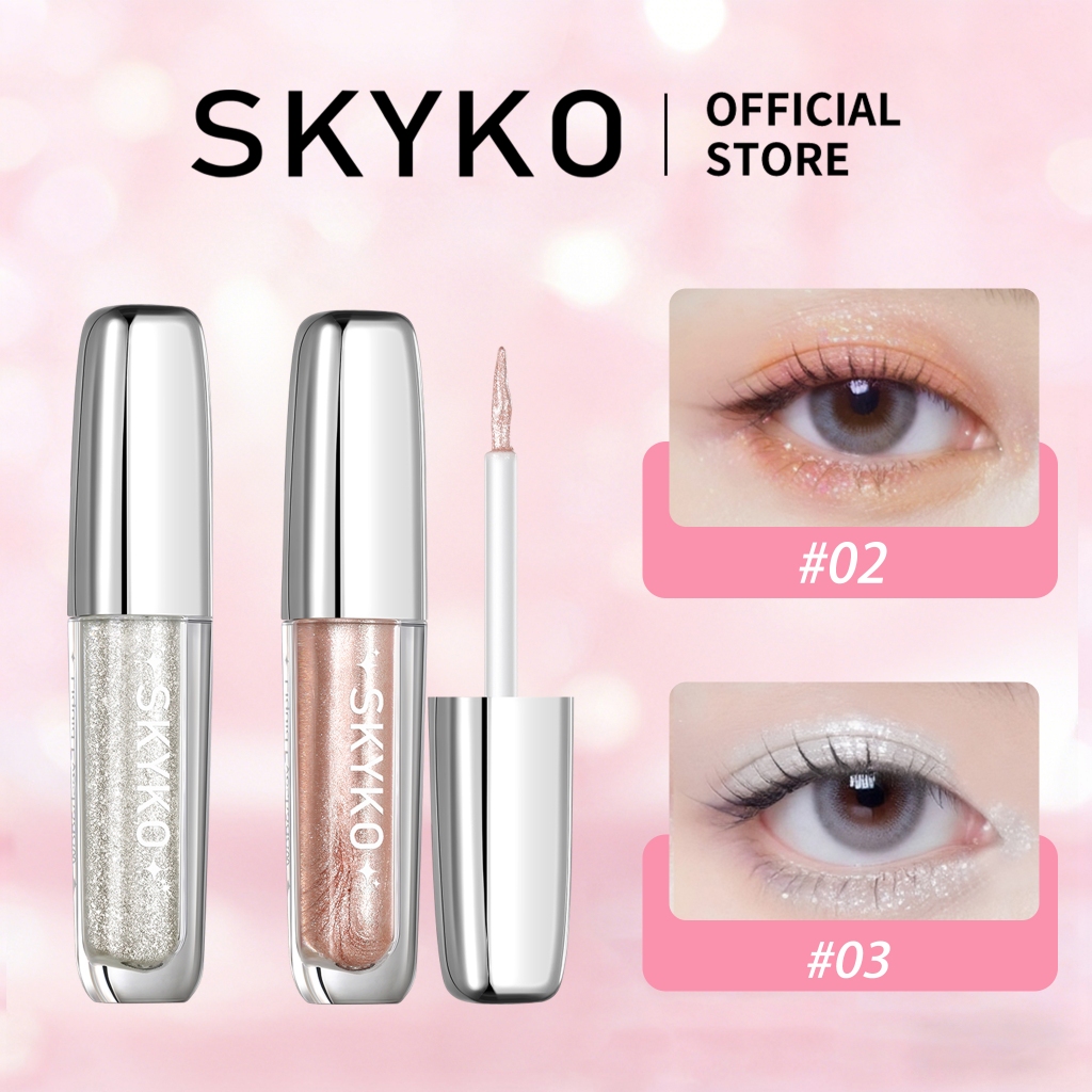 SKYKO Fine Shining Glitter Liquid Eyeshadow Flash Brightens Lying ...