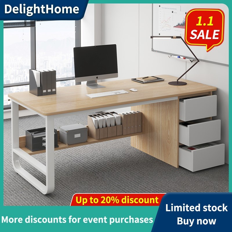 DelightHome Office Staff Desk Computer desk//Modern desk ...