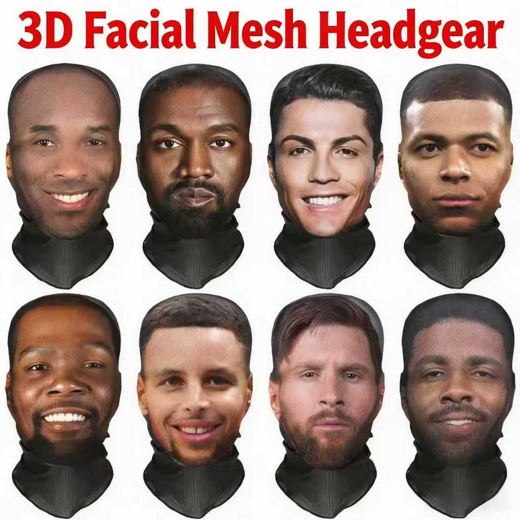 3D Printed Celebrity Spoof Full Face Mask | Quirky Funny See-through