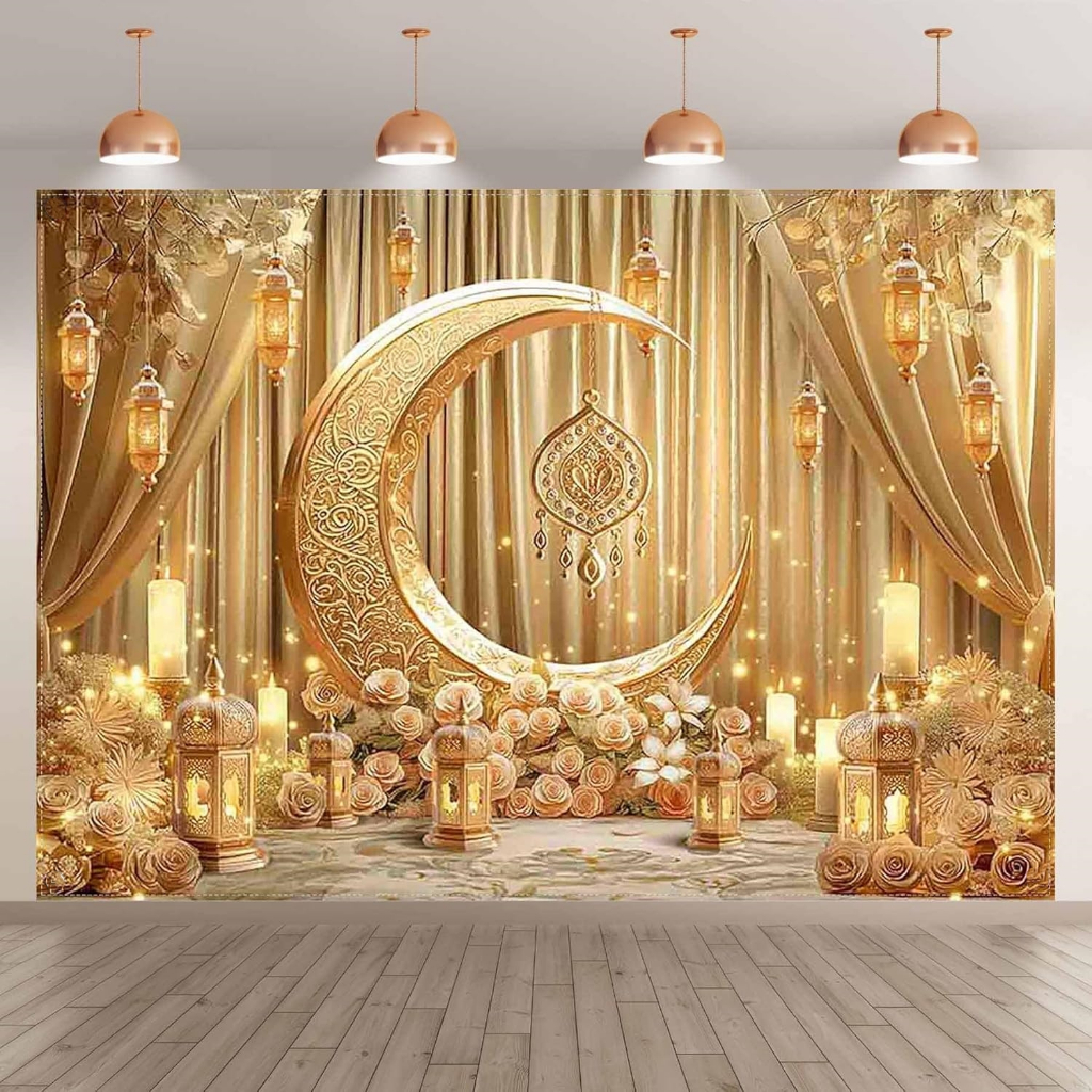 Eid Ranmadan Mubarak Banner Party Photography Backdrop Hari Raya ...