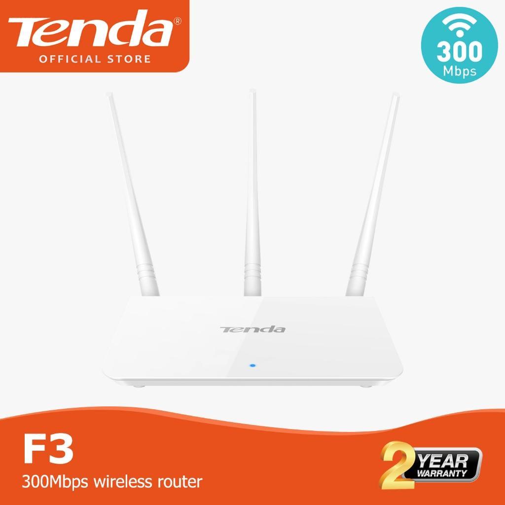 Tenda F3 WiFi Router 300Mbps Strong Signal Smart Management, Easy 30s ...