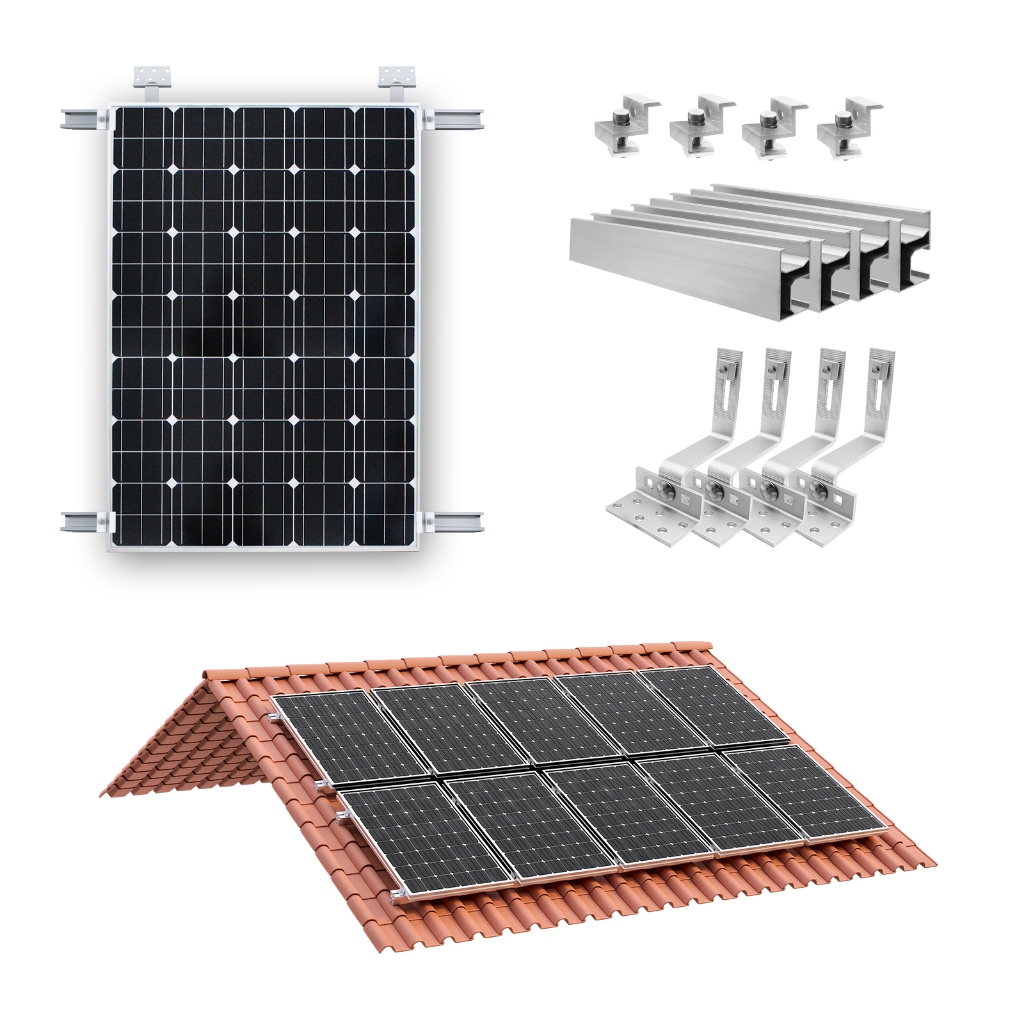4 Packs PV Aluminum Railings Roof Solar Panel Mounting Rail | Shopee ...