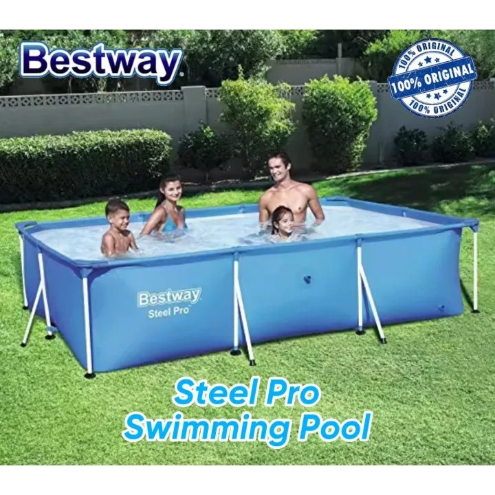 Large Steel Pro Frame Swimming Pool Set Outdoor Above Ground Water Pool ...
