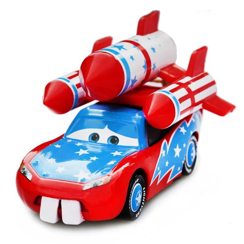 Pixar Cars Rocket Fireworks McQueen Helmet Mater Diecast Car Model ...