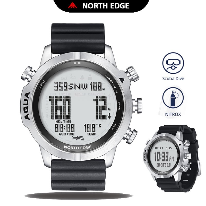 North Edge Aqua Original Professional Scuba Diving Computer Men's Watch ...