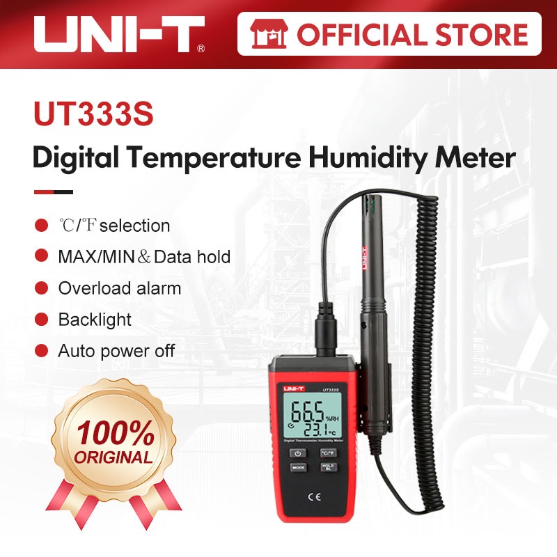UNI-T UT333S Digital Temperature Humidity Meter Split Thermohygrometer ...