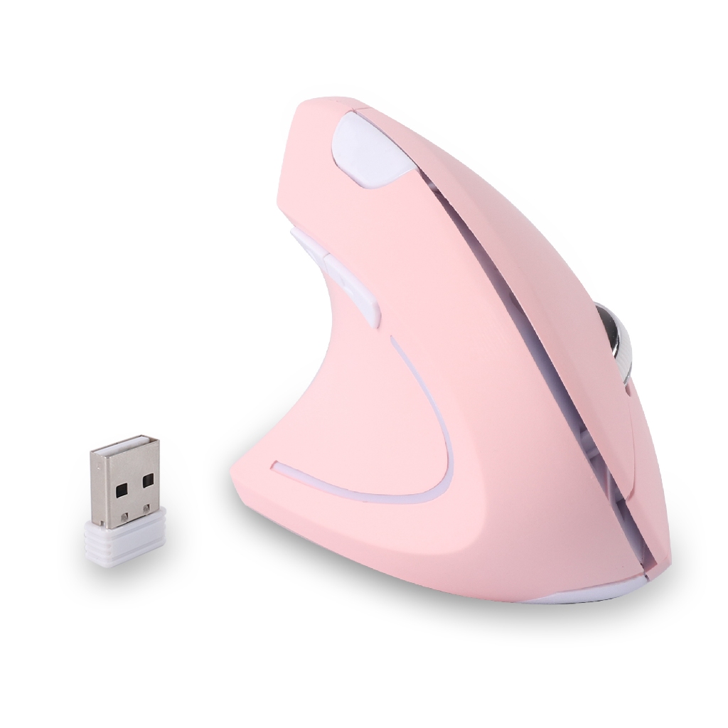 CHYI Left Handed Vertical Wireless Ergonomic Mouse 2.4Ghz Optical USB ...