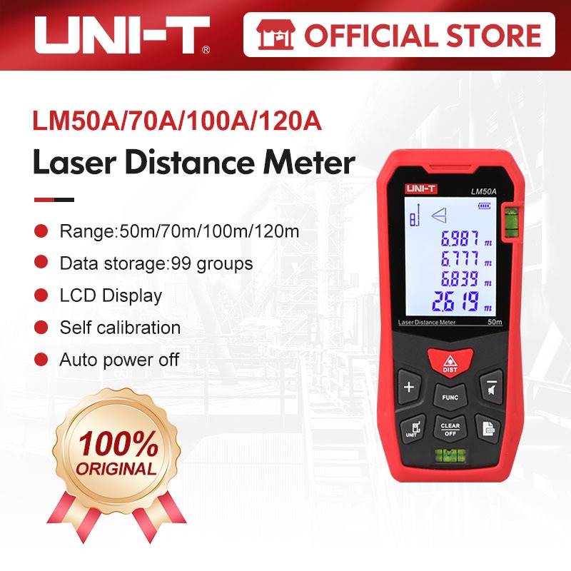 UNI-T Laser Rangefinder LM50A LM70A LM100A LM120A Laser Distance Meter ...