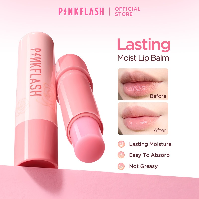 PINKFLASH Color Changing Lip Balm Shine Hydrate Nourish Long-Lasting ...