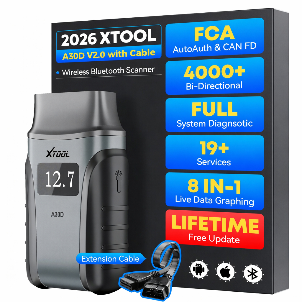 XTOOL A30D Lifetime Free Bidirectional OBD2 Scanner Full System ...