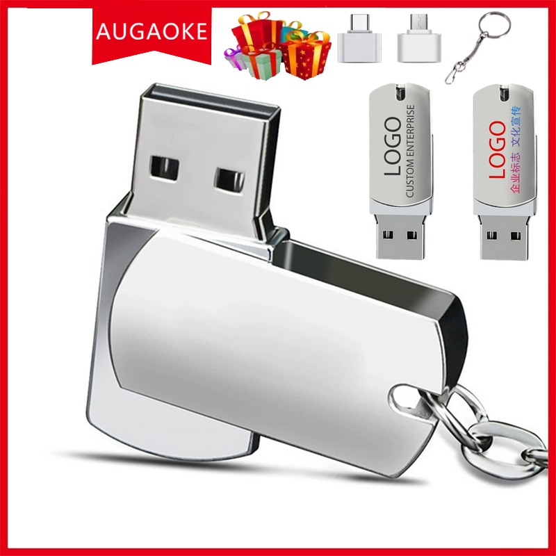 360°Metal Rotating Flash Drive, Support Customized Picture/Text/Company ...
