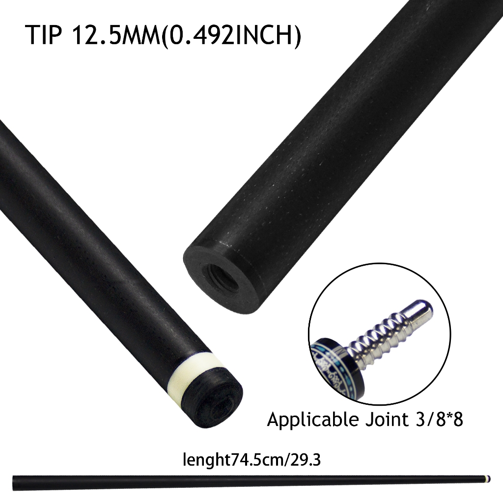 Tako Carbon-Coated Cue Shaft – Compatible with Uni-Loc and 3/8*8
