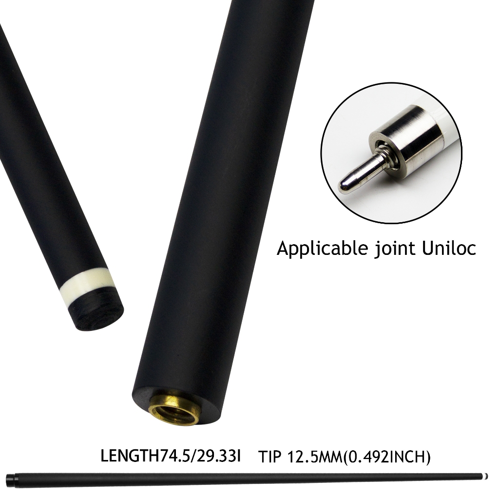 Tako Carbon-Coated Cue Shaft – Compatible with Uni-Loc and 3/8*8