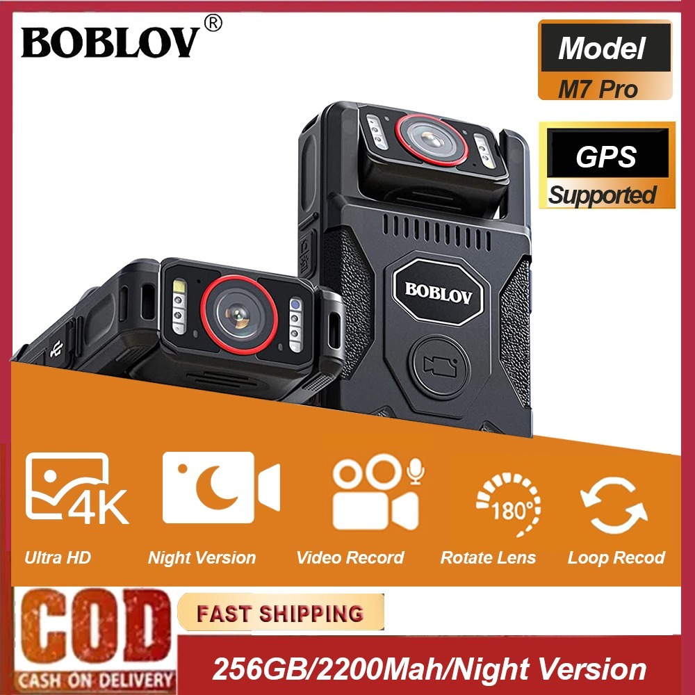 【Flash Sale】Boblov M7Pro 4K Body Camera Worn Police Camera with GPS ...