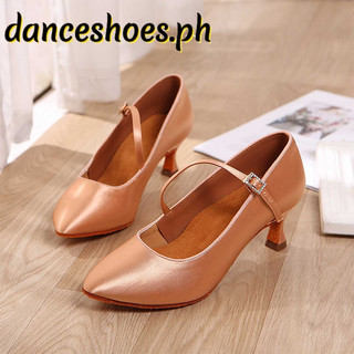 5CM Silk Dancing Shoes For Women Soft Soled Modern Dance Shoes Mid Heel ...