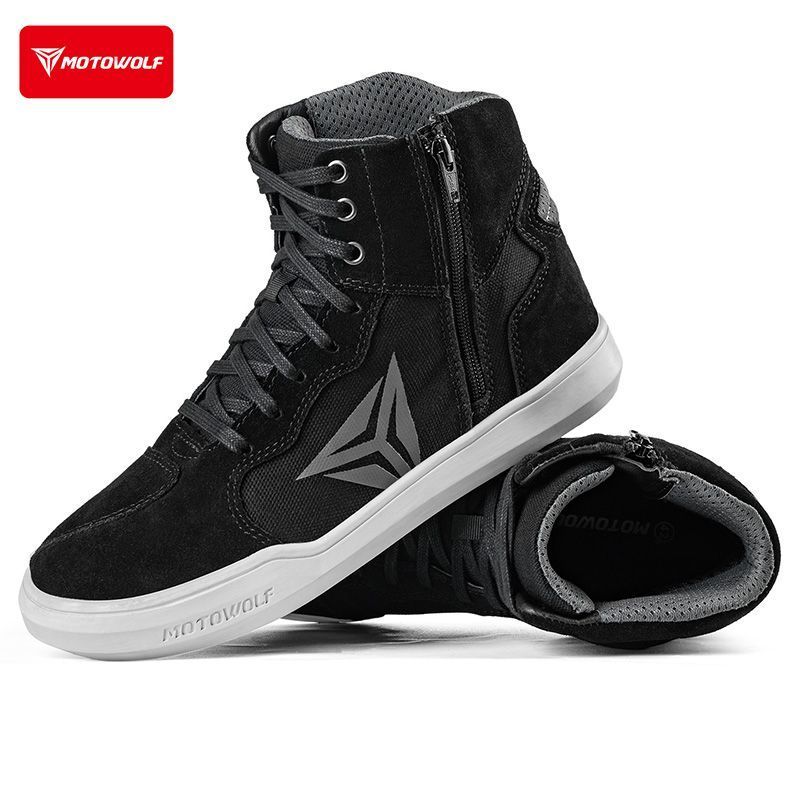 MOTOWOLF Motorcycle Shoes Protective Men Ankle Guard Hard Shell Quick ...