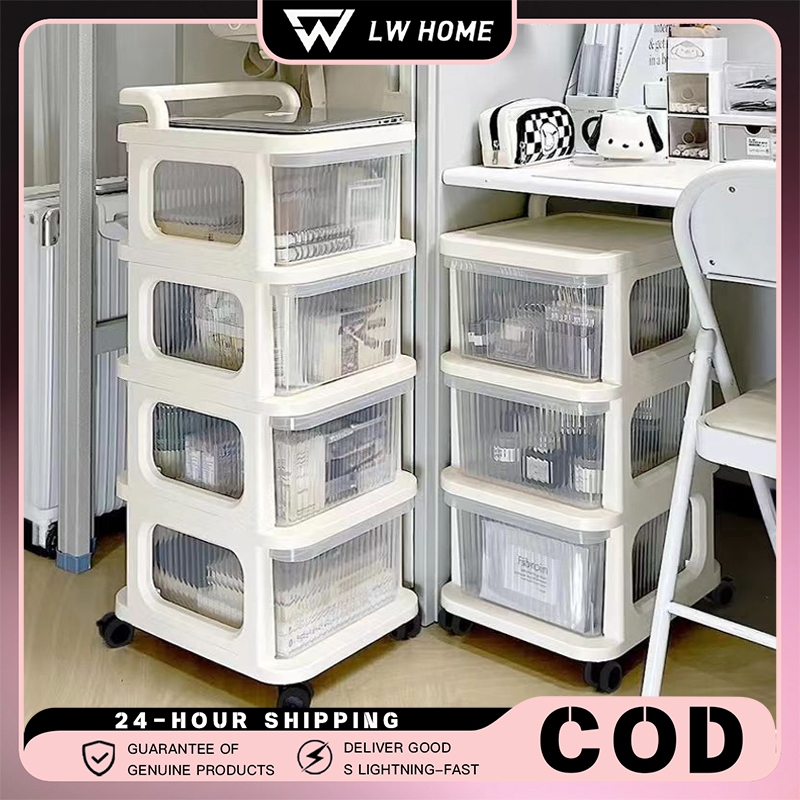 2/3/4/5 Layers Multi-layer Drawer Trolley Cart Organizer Moveable ...