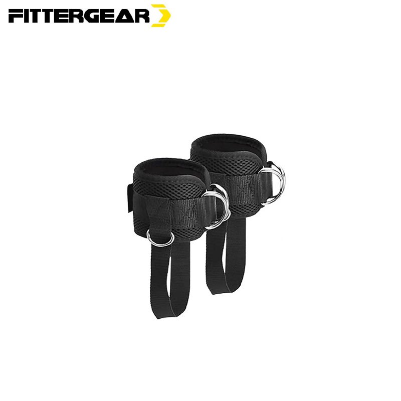 FITTERGEAR Fitness Sports Ankle Straps Buckle Adjustable Double D-Ring ...