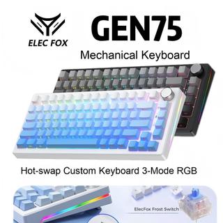 ELECFOX GEN 75 RGB Tri-Mode Wired & Wireless Hot Swappable Gaming ...
